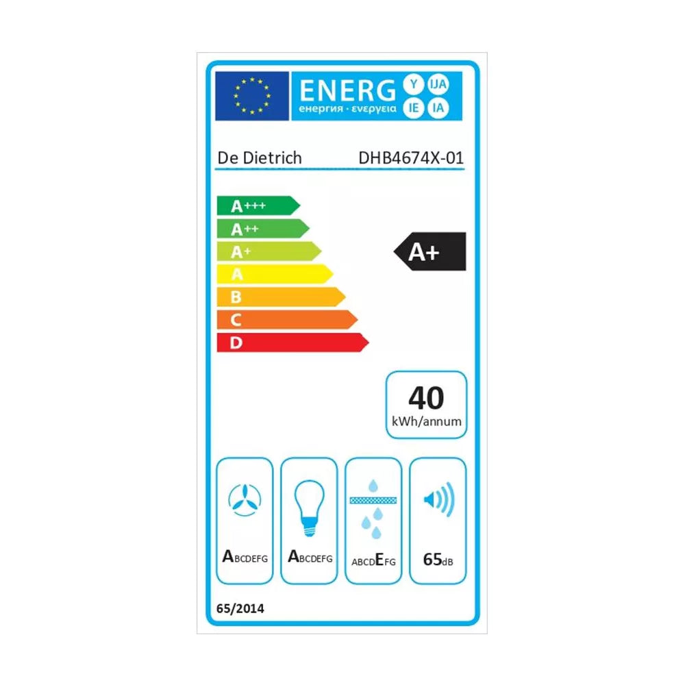Hotte décorative murale DE DIETRICH DHB4674X