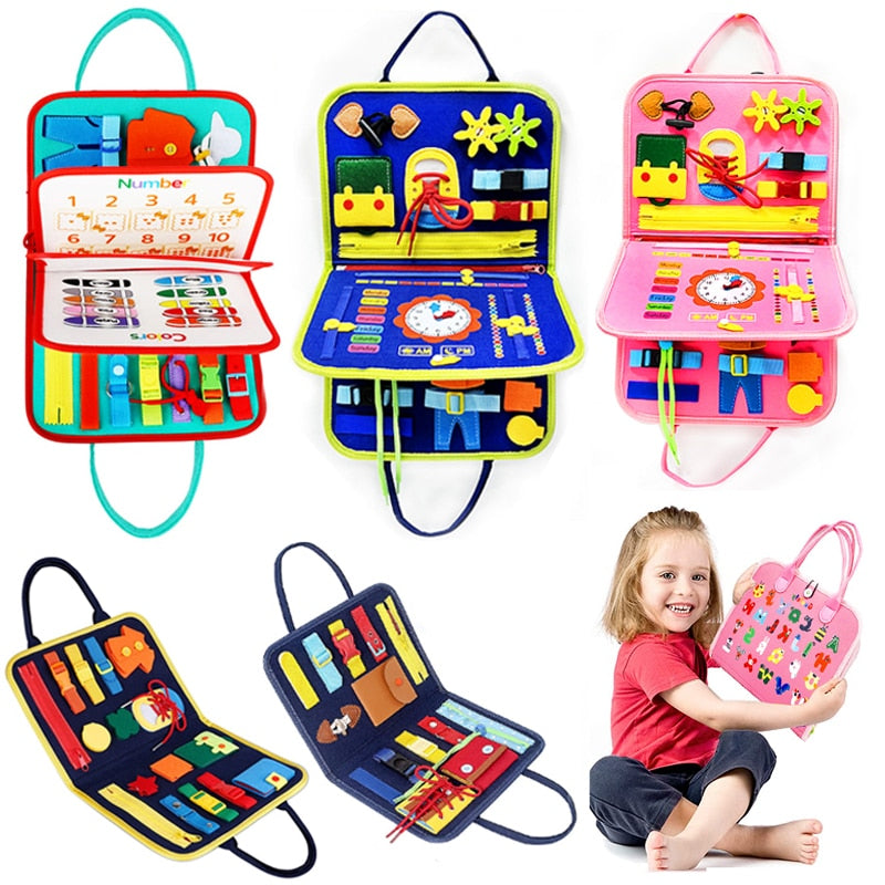Tableau sensoriel Montessori, éducatif pour enfant 0-7ans : Explorez et Apprenez en S'Amusant