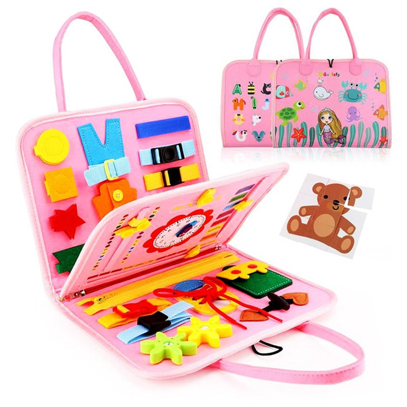 Tableau sensoriel Montessori, éducatif pour enfant 0-7ans : Explorez et Apprenez en S'Amusant