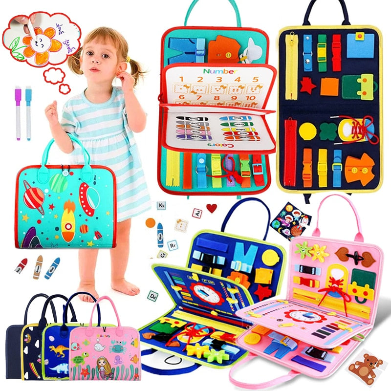 Tableau sensoriel Montessori, éducatif pour enfant 0-7ans : Explorez et Apprenez en S'Amusant