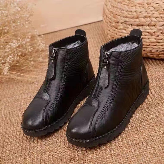 Bottes chaudes 2023 ! Bottines antidérapantes en cuir pour femmes