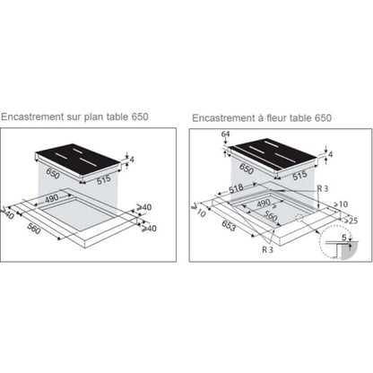 Table induction DE DIETRICH DPI4321W Blanc Eternel