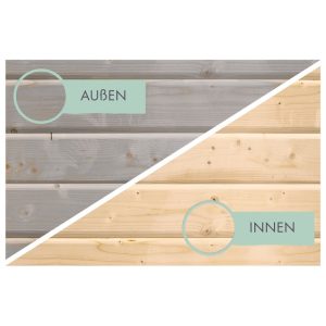 Abri de jardin en bois 5,2m² avec appentis – gris naturel – Merseburg 5 – Karibu