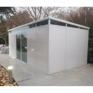 Abri de jardin modulaire isolé 6x3m blanc – plancher inclus – Everbox