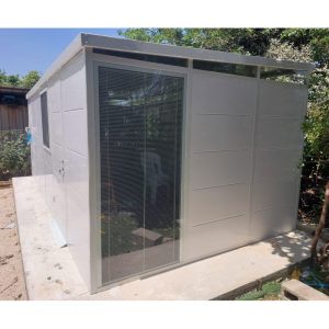 Abri de jardin modulaire isolé 6x3m blanc – plancher inclus – Everbox
